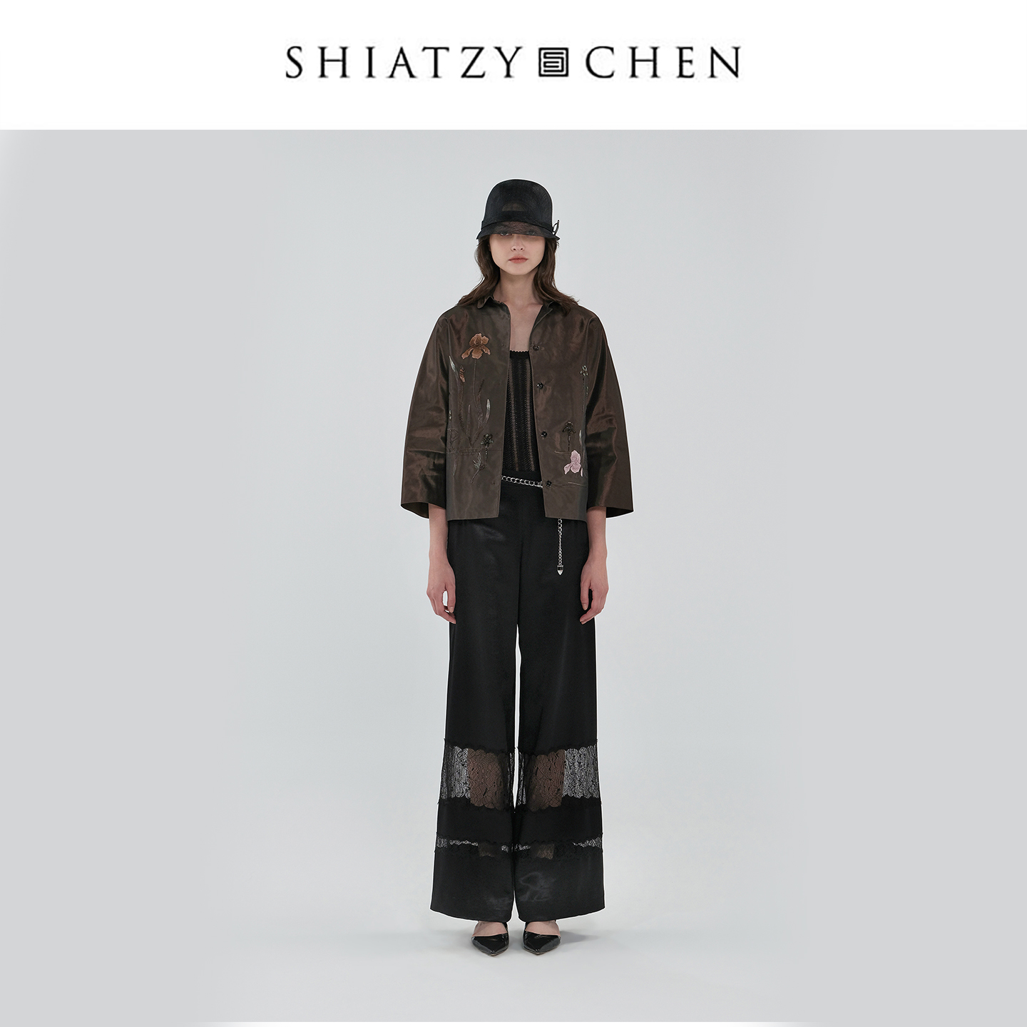 SHIATZY CHEN/夏姿·陈春夏系列中式连袖塔夫绸刺绣外套157106