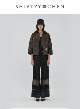 SHIATZY CHEN/夏姿·陈春夏系列中式连袖塔夫绸刺绣外套157106