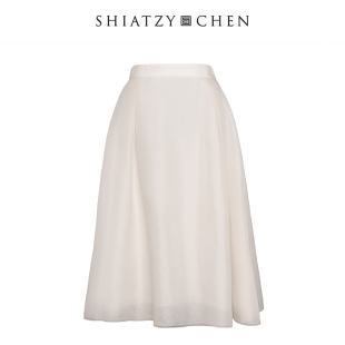 SHIATZY 夏姿·陈26早春初筵系列丝质亮缎蓬蓬裙160282 CHEN