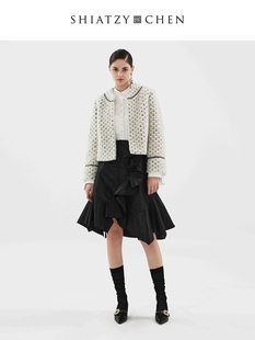 SHIATZY 夏姿·陈中国风流啭系列云朵毛呢外套633416 CHEN