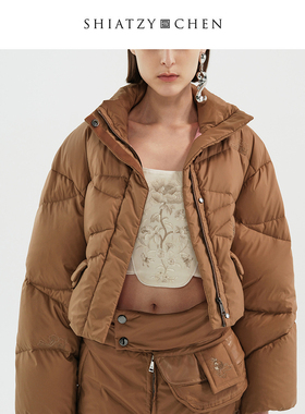 SHIATZY CHEN/夏姿·陈中国风荷绵系列秀款金属耳钉1C294