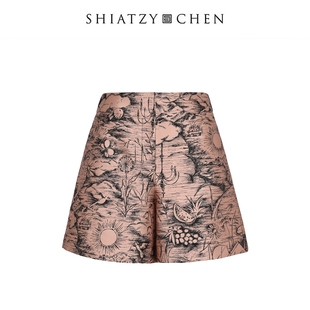 夏姿·陈26早春初筵系列混纺丝提花短裤 SHIATZY CHEN