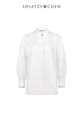 SHIATZY CHEN/夏姿·陈新中式蕾丝拼接提花外套110156