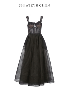 嬉戏系列蕾丝波点连衣裙129815 夏姿·陈新中式 SHIATZY CHEN