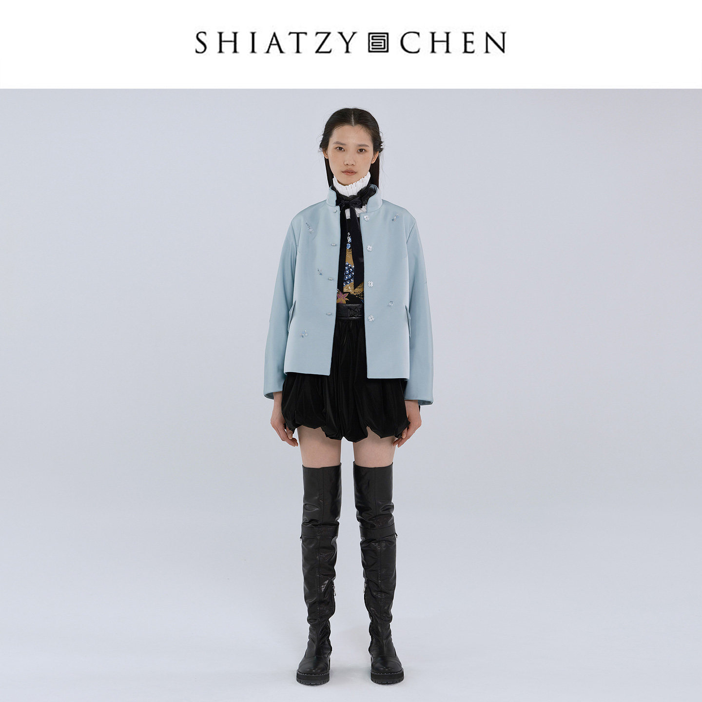 SHIATZY CHEN/夏姿·陈25年早秋曲境系列立领刺绣夹棉外套658546