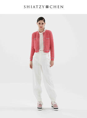 SHIATZY CHEN/夏姿·陈中国风流啭系列绒毛质感针织开衫631159