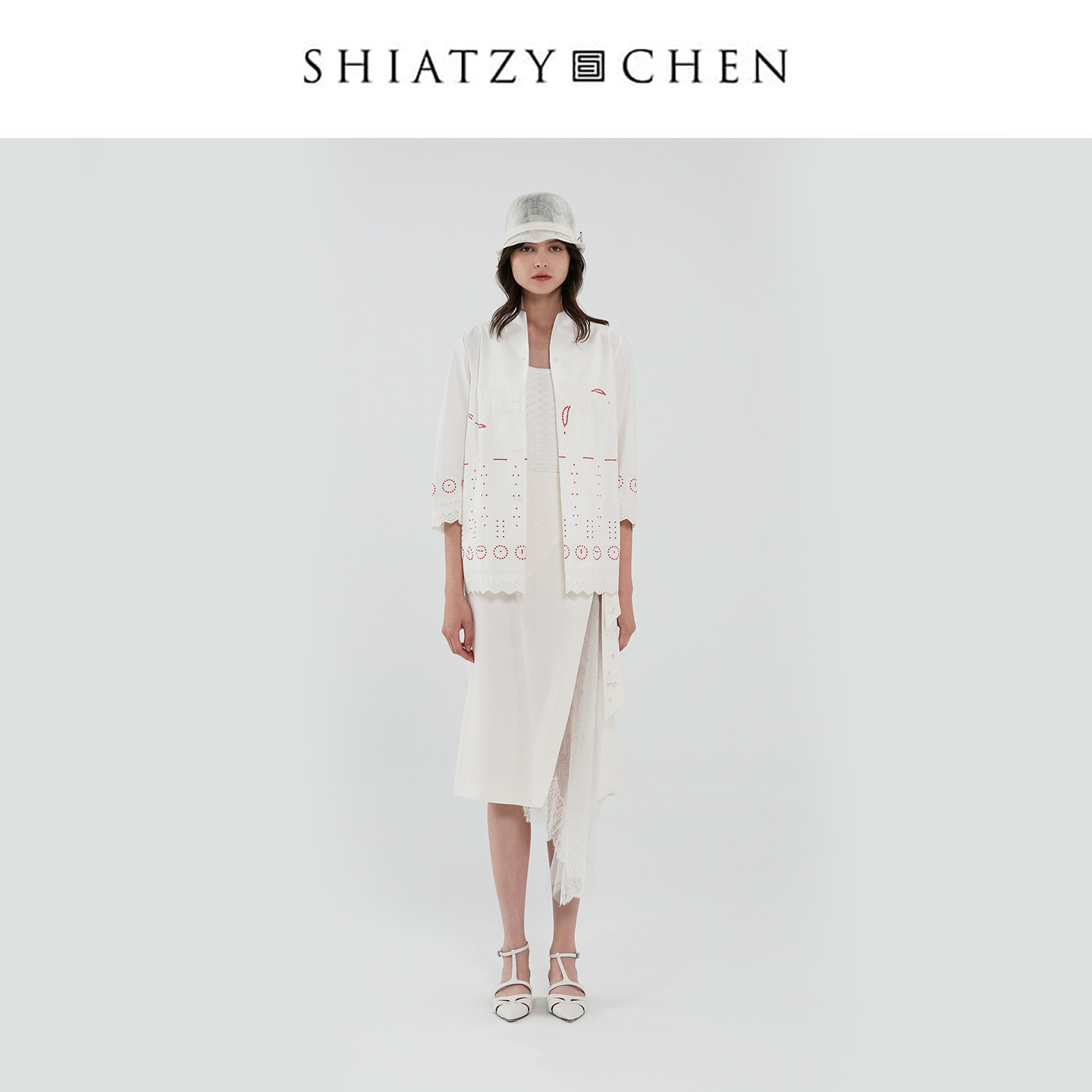 SHIATZY CHEN/夏姿·陈25春夏系列几何图腾衬衫157181