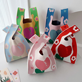 百搭个性 小众设计郁金香花朵针织手提包包女春夏季 新款 潮流手拎包