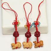 本命年蛇桃木朱砂手机坠生肖属猴猪狗三合贵人男女挂件新年礼物