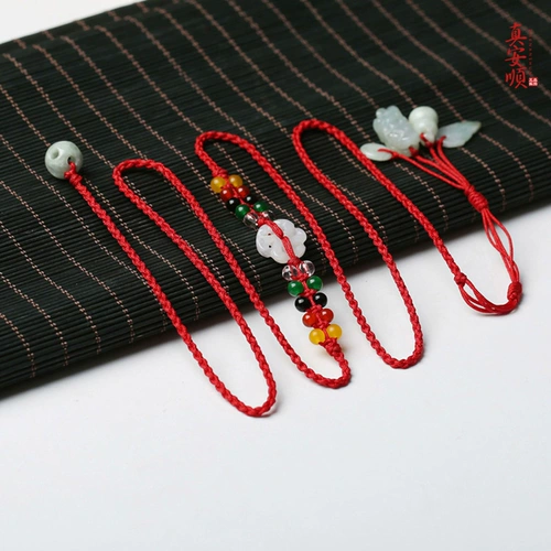 真安顺 Оберег на день рождения, ремень, плетеный изумрудный браслет из красной нити подходит для мужчин и женщин