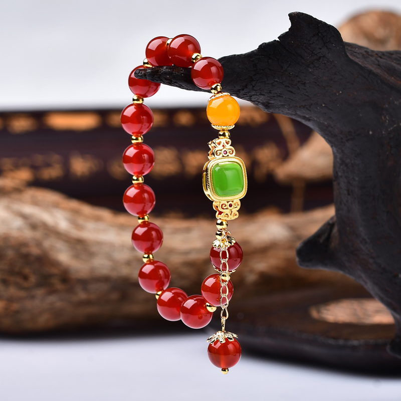 新款手链手串女士玛瑙珍珠