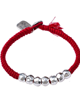 真安顺男女同款手链碎银子