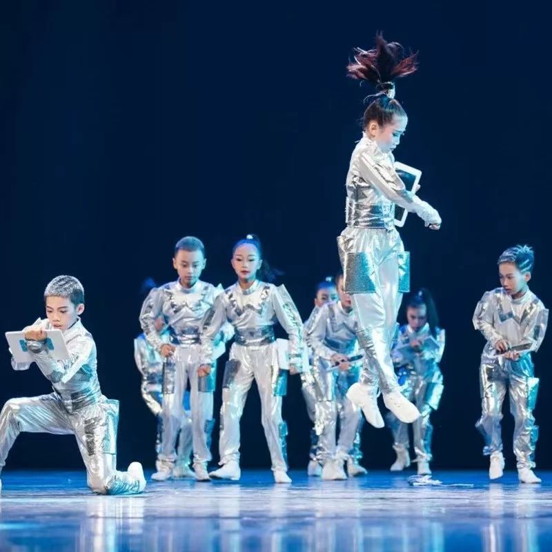 小荷风采儿童AL逐梦太空服航天员舞蹈演出服幼儿科技感宇航员表演