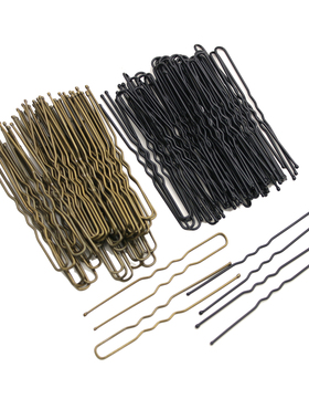 U形夹黑色u型夹发夹盘发插针丸子头发叉头饰发卡子女高弹力发饰品