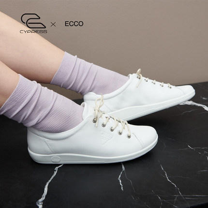 Ecco/爱步女鞋春秋单鞋舒适百搭休闲皮鞋平底板鞋 柔酷2号206503