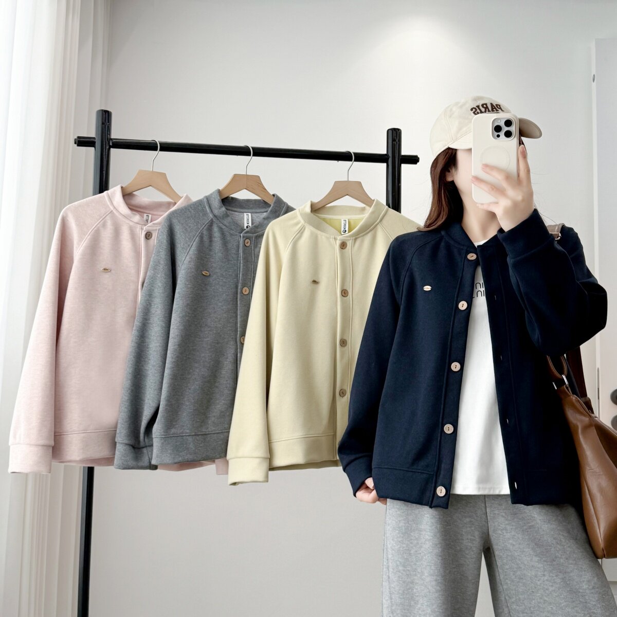 大码胖mm2026春季新款宽松显瘦棒球服外套女时尚百搭卫衣开衫7039