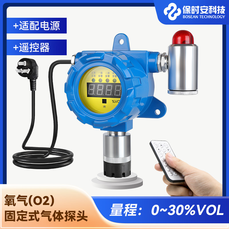 220V壁挂插电氧气泄漏报警器