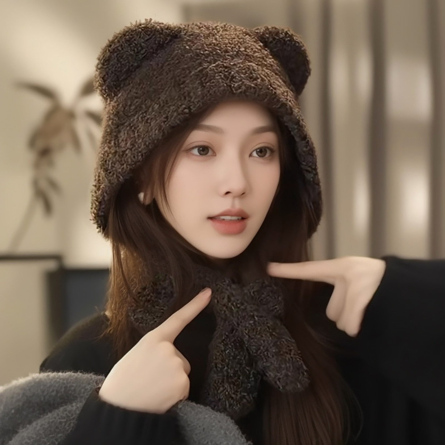 灵允毛线帽出游可爱女冬网红同款