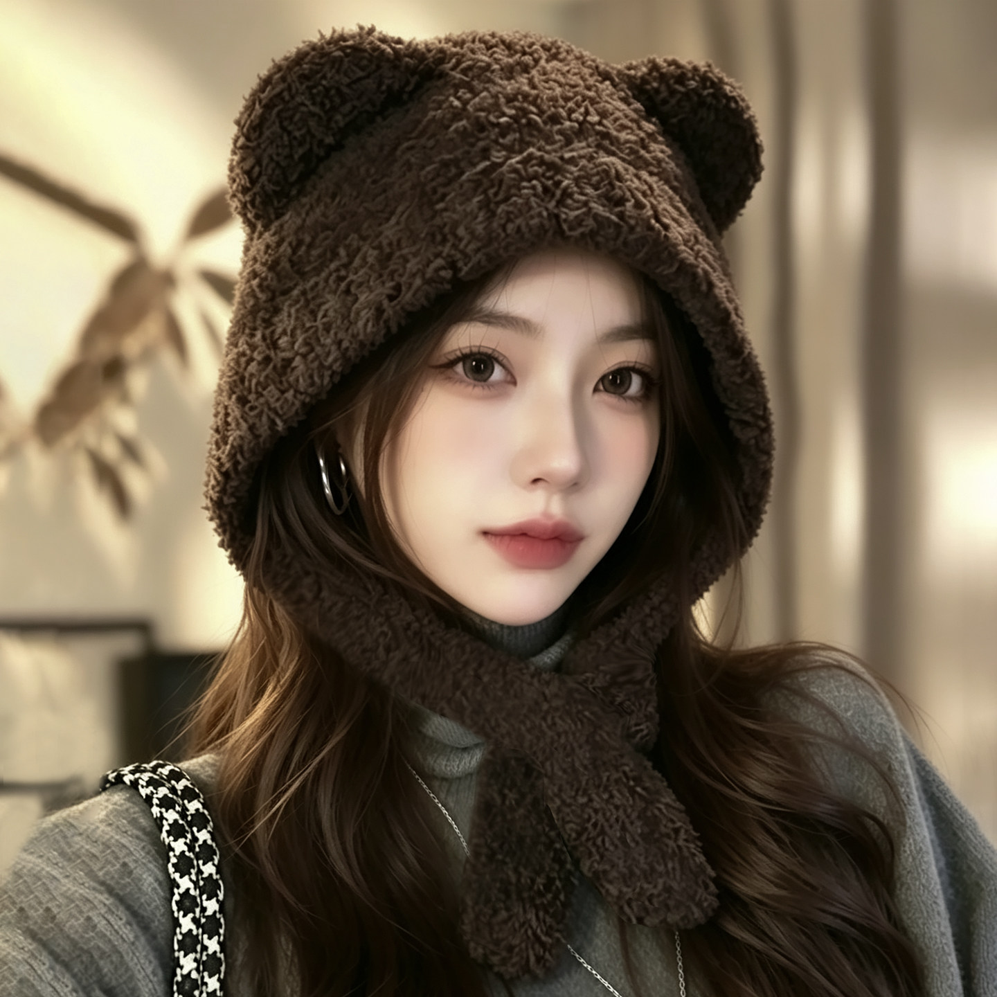 灵允毛线帽出游可爱女冬网红同款图片