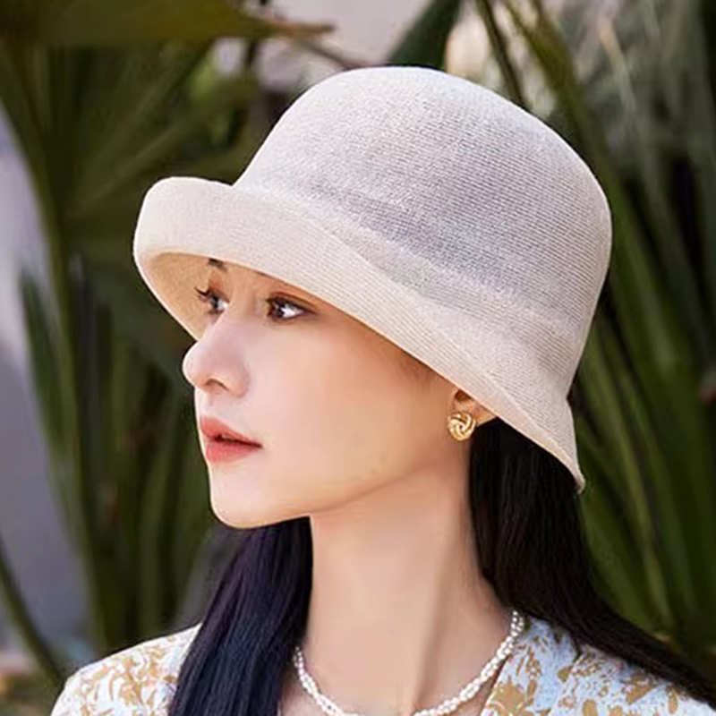 夏季新款复古渔夫帽子女款2025新款礼帽百搭显脸小防晒遮阳太阳帽