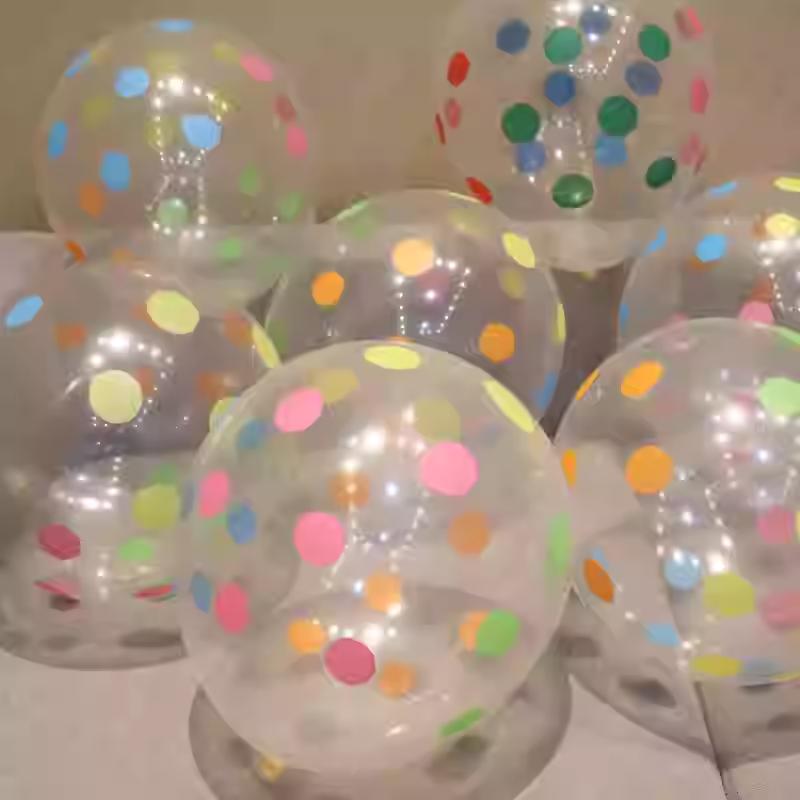 ins风彩色波点气球儿童生日装饰