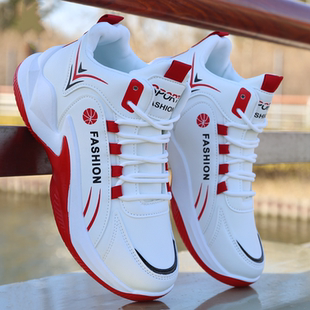 官网乔舟男鞋防滑运动鞋男冬季新款高帮皮面加绒青少年百搭休闲鞋