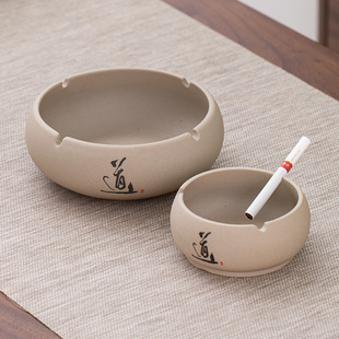 新中式烟灰缸办公室简约创意装饰品家用茶桌烟缸商务LOGO定制礼品