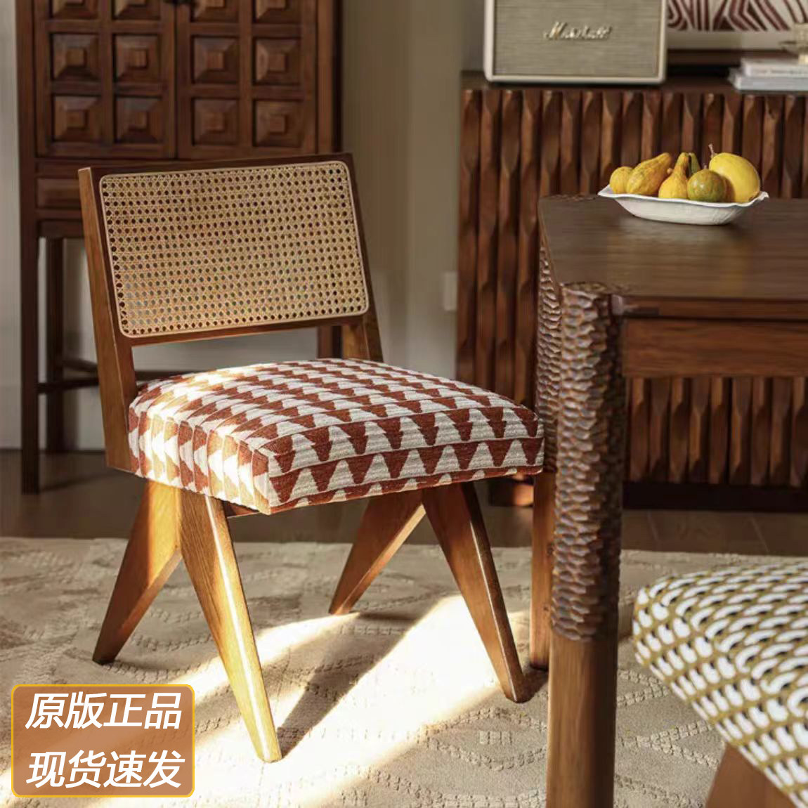 柿子享生活精灵椅单实木单人椅客厅餐厅法式田园中式复古日式餐椅,住宅家具,餐椅,淘宝优惠券,粉丝福利购,淘宝优惠卷