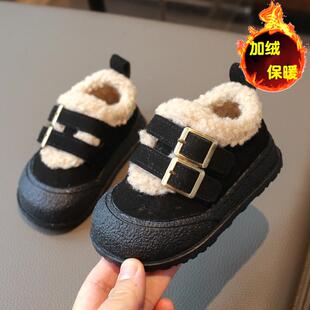 女宝宝冬季棉鞋加绒加厚0一1-3岁公主婴儿学步鞋冬天保暖女童鞋子
