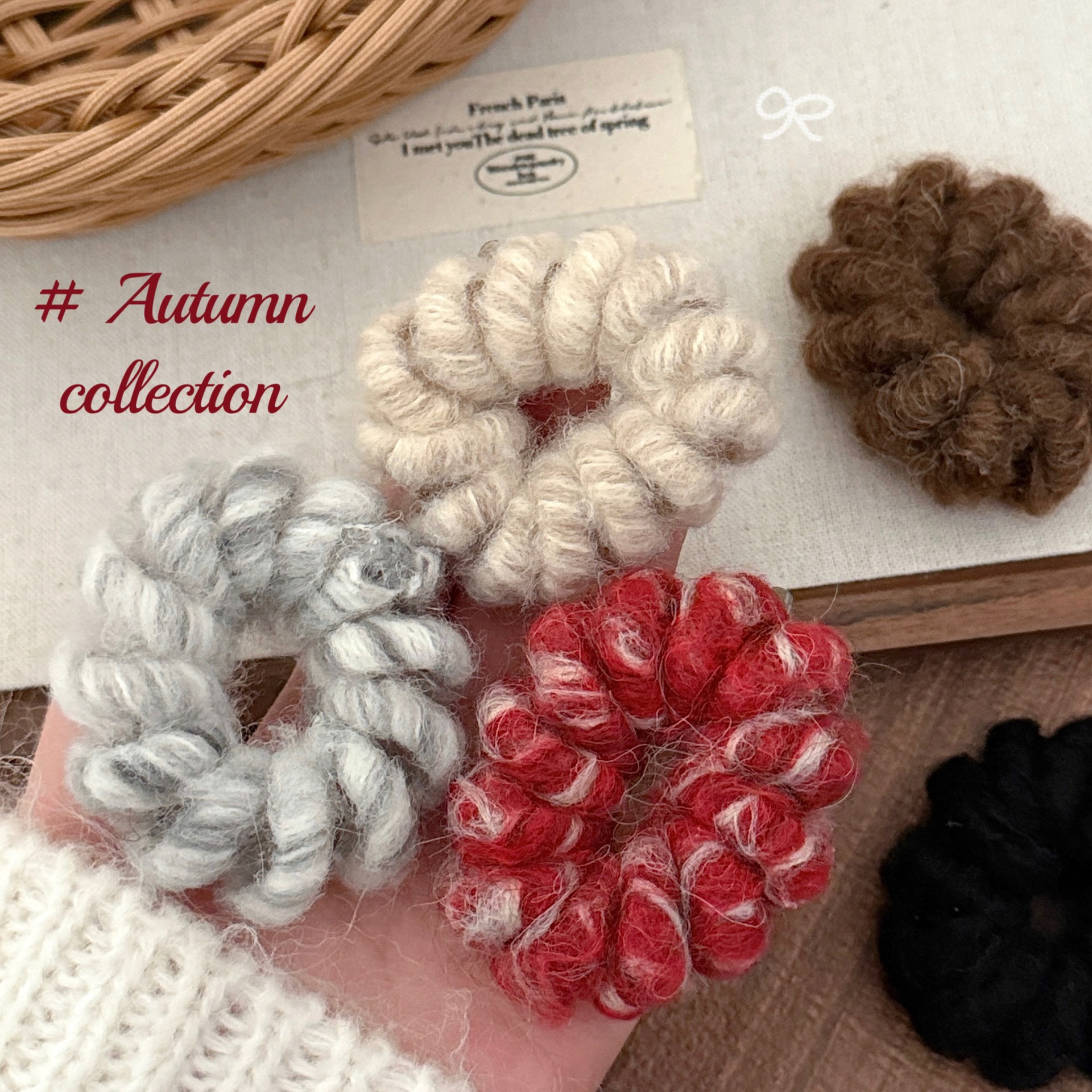 秋冬季毛绒电话线发圈少女心高弹力扎马尾发绳不伤发耐用头绳头饰