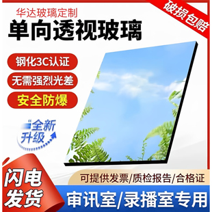 【华达玻璃工厂】定制任何尺寸-单多向透视钢化玻璃/专业做深渊镜