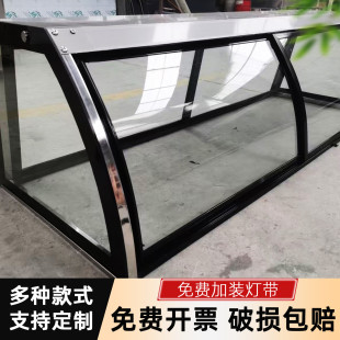 餐车玻璃罩拉门玻璃罩甜品玻璃罩食品展示柜商用凉菜展示柜摆摊