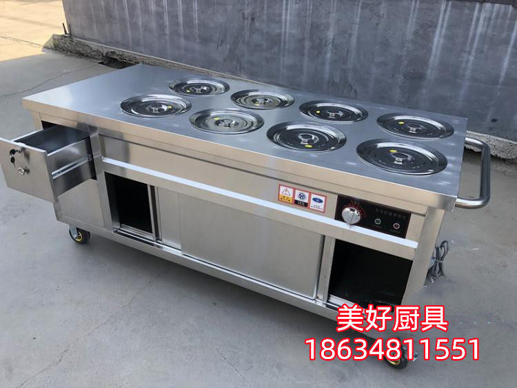 商用不锈钢保温粥车早餐车流动摆摊粥车小车美食车营养粥车外卖车