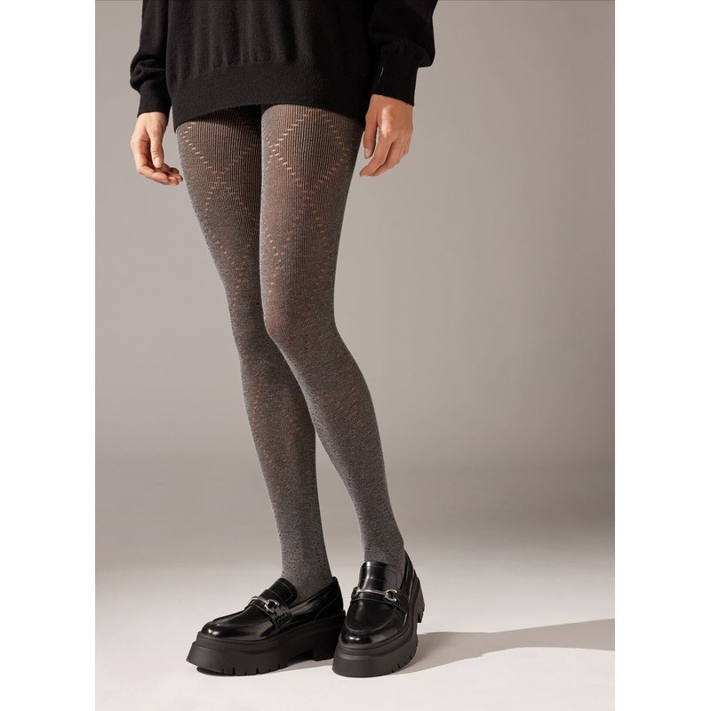 ColveaKutvn秋冬新款女士时尚山羊绒镂空灰色菱格连裤袜MODC2130,女士内衣/男士内衣/家居服,连裤袜/打底袜,淘宝优惠券,粉丝福利购,淘宝优惠卷