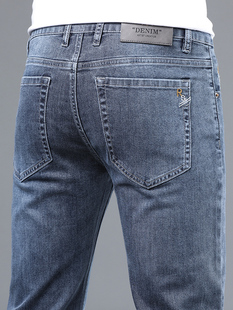 广州新塘镇牛仔裤男夏季新款弹力修身直筒裤高端商务休闲潮牌裤子