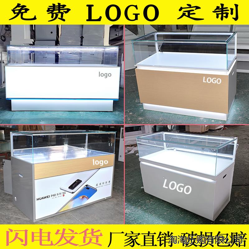 华为vivo荣耀手机柜台铁质烤漆灯箱软膜画面定制做布前开门展示柜