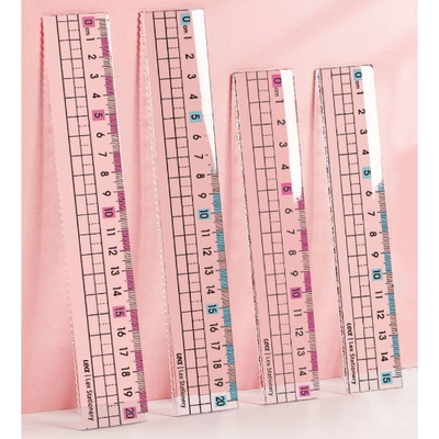 预防近视直尺带波浪线小学生专用尺子20cm15cm绘图刻度格尺塑料尺