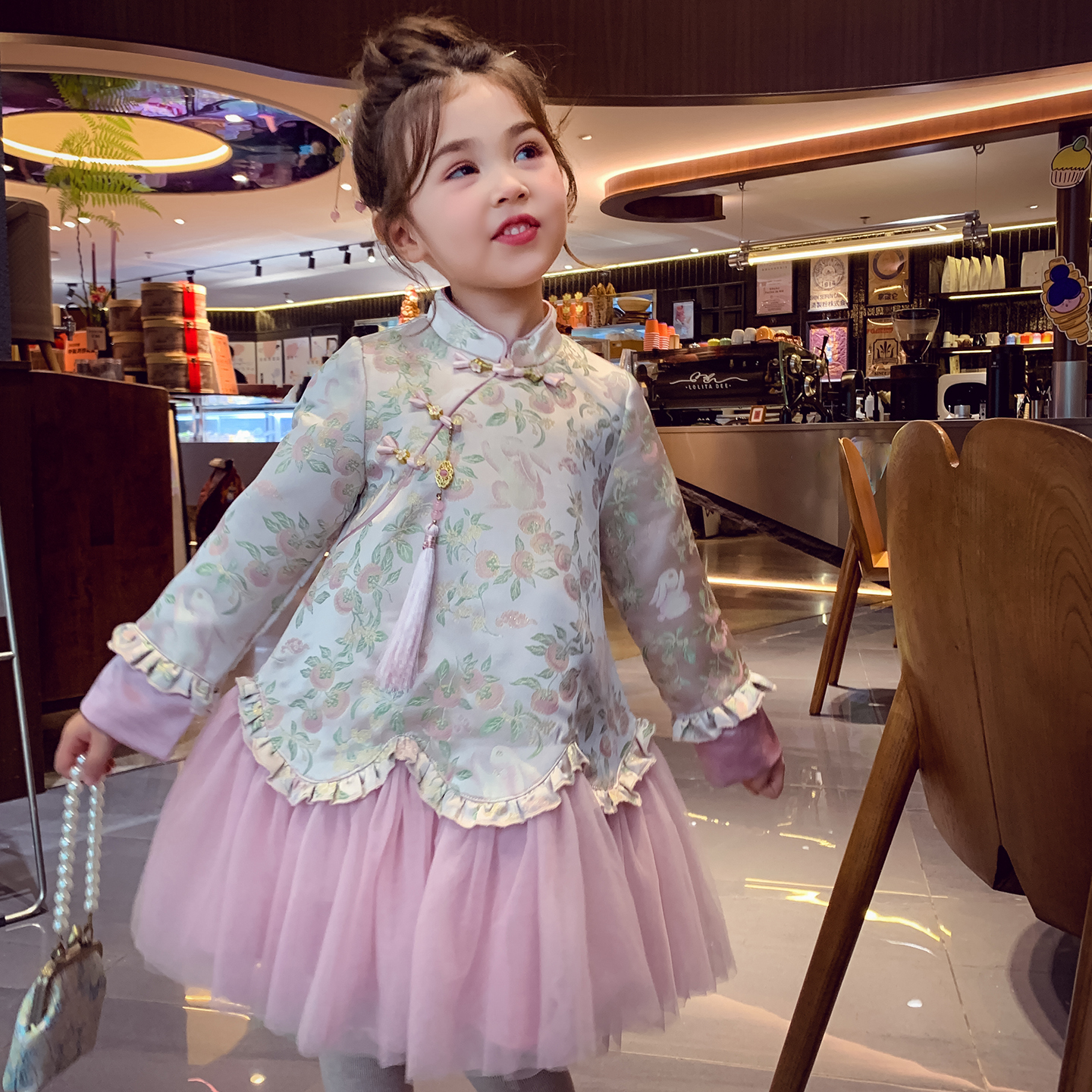 【兔柿如意】新中式加绒旗袍裙