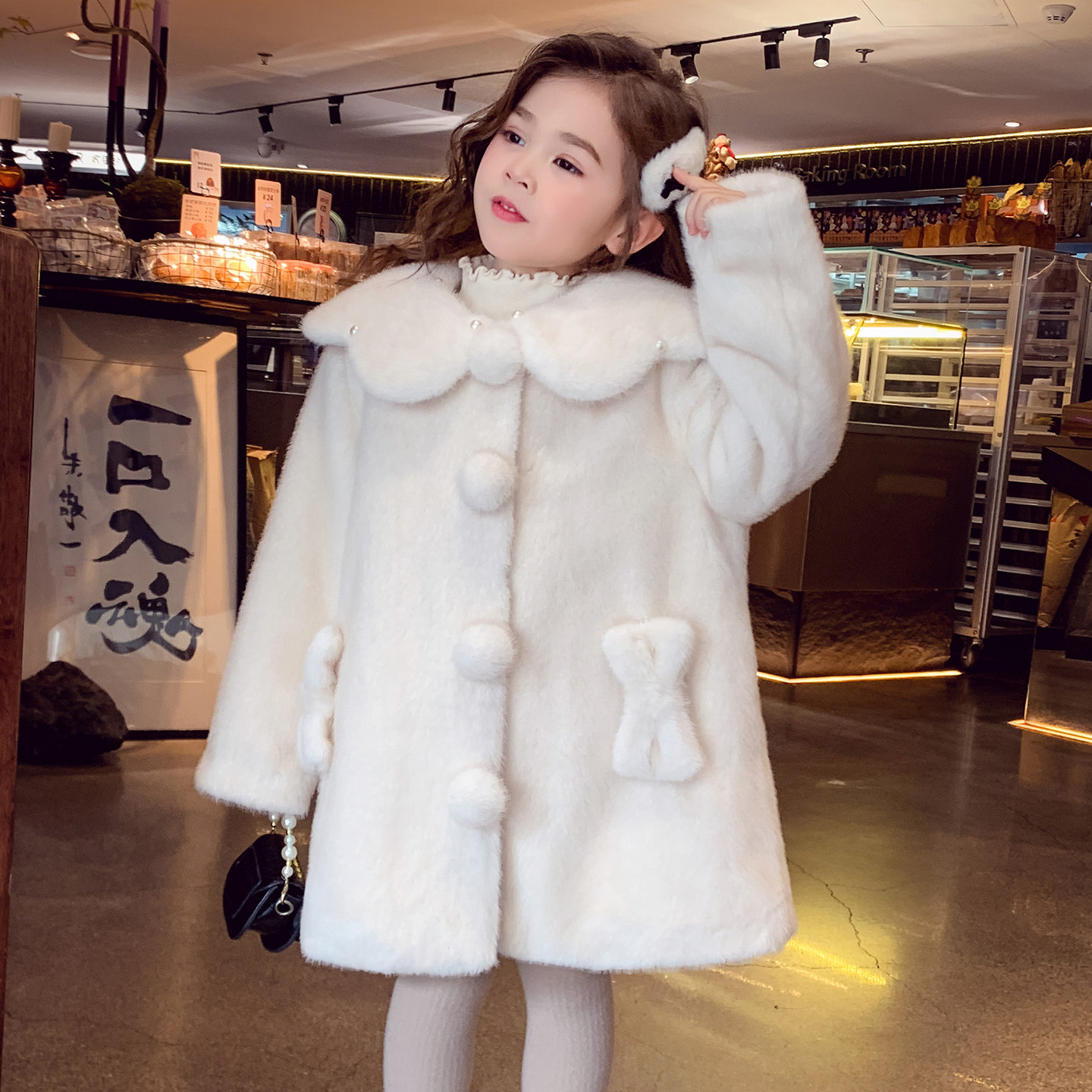 【淡奶可可】水貂绒毛毛大衣