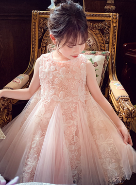 女童连衣裙夏装2026新款洋气儿童时尚网红背心裙小女孩网纱公主裙