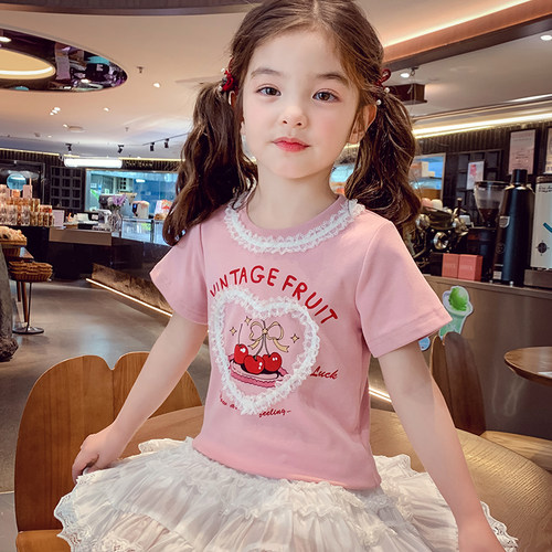 【樱桃味起司】宽松印花短袖T恤