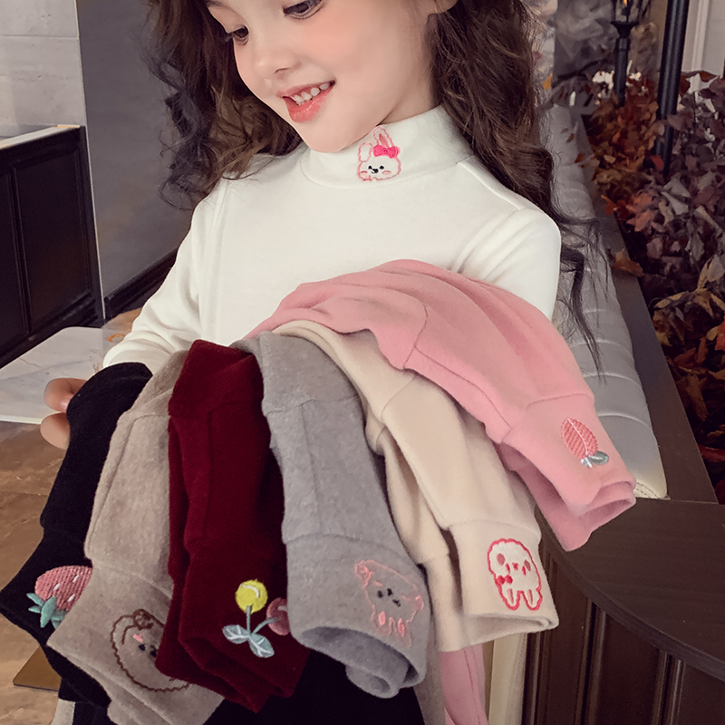 半高领卡通内搭长袖上衣