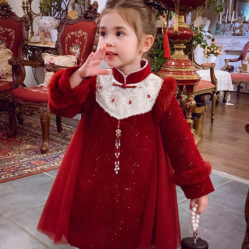 【华灯初上】喜庆过年旗袍拜年服