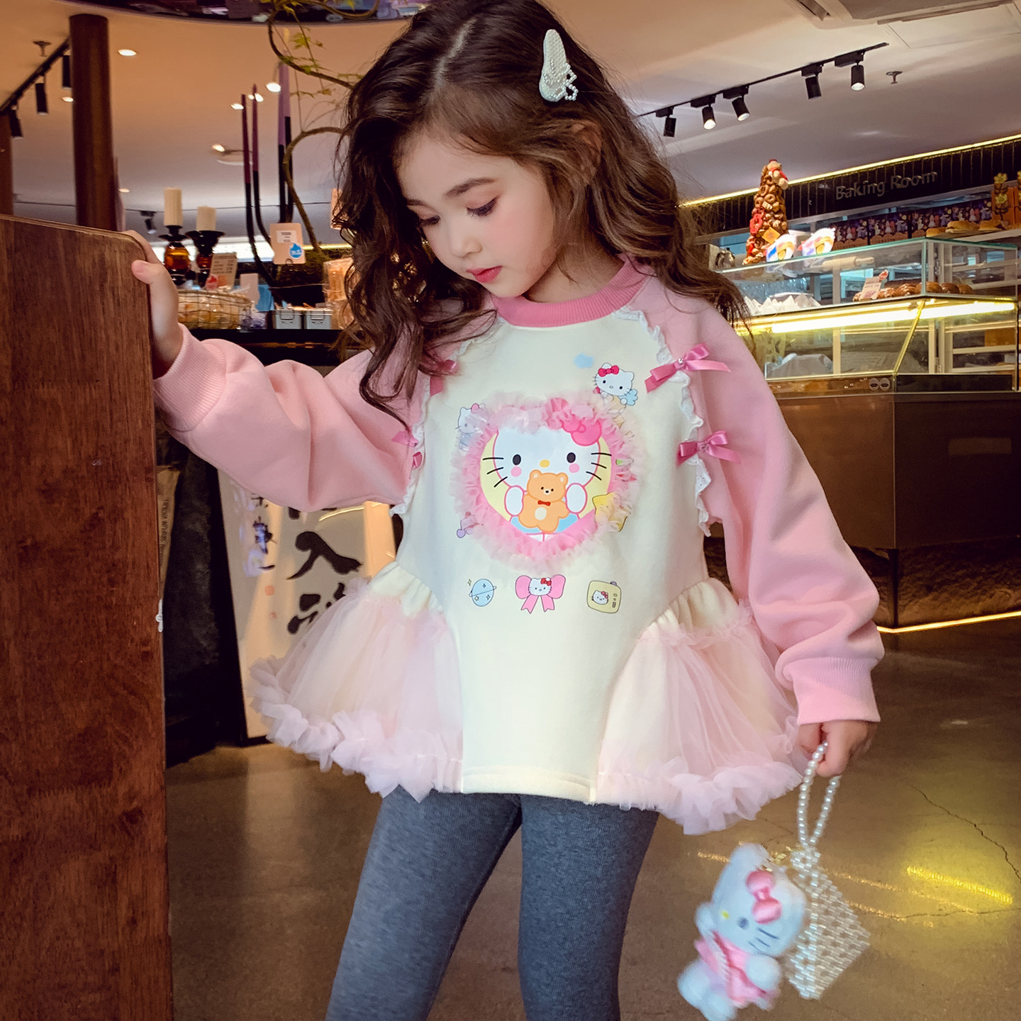 【小猫甜甜圈】卡通猫咪加绒卫衣