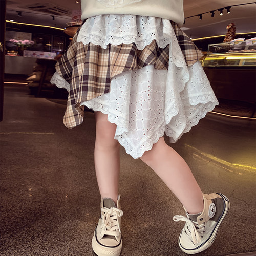 【入秋战神】不规则格子半身裙