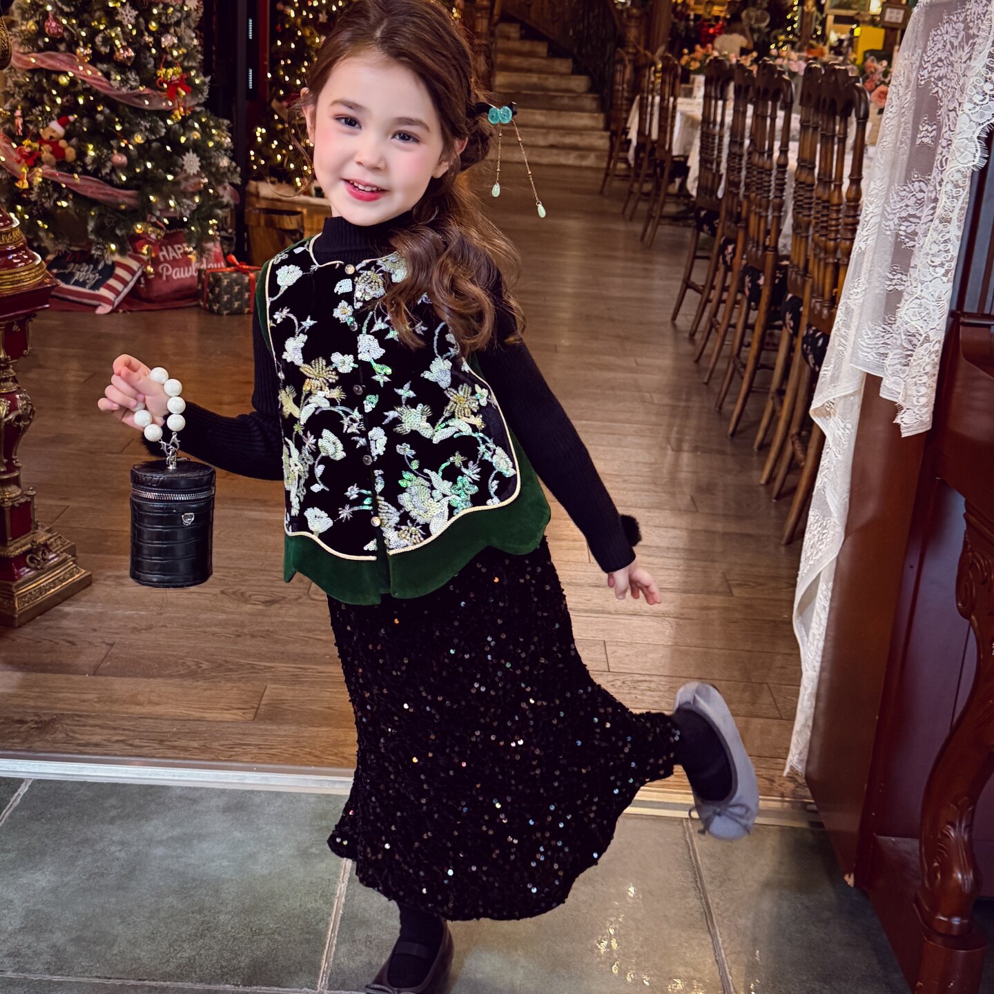 【繁花墨韵】新中式汉元素刺绣唐装马甲