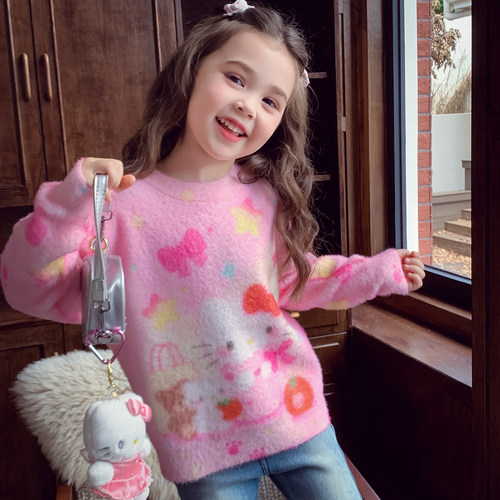 【凯蒂的猫】软萌甜妹水貂绒上衣