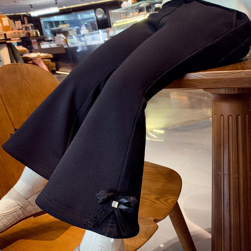 【腿精养成系】一体绒喇叭裤