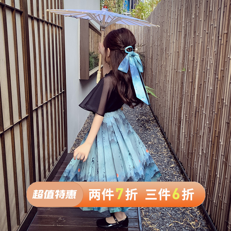 新中式马面裙女童汉服套装