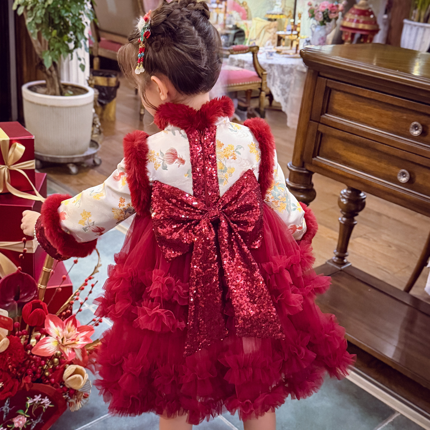 【花雾锦鲤】中国风旗袍拜年服